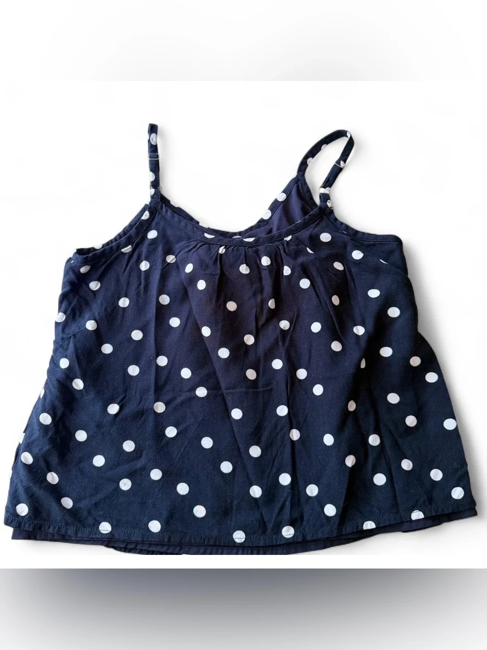 Abercrombie Kids Navy Polka Dot Bow Tank Top Girls 11/12